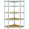 ЪГЛОВ МЕТАЛЕН СТЕЛАЖ 180 Х 90 Х 90 Х 40СМ 5X175КГ